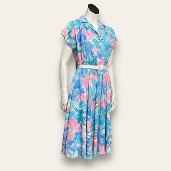 Vintage New looks California fit and flare dress size 10P - Picture 2 of 9